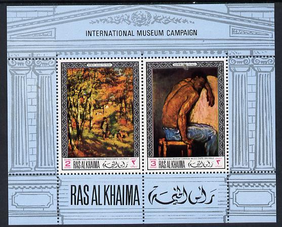 Ras Al Khaima 1968 Art - International Museums - Sao Paulo perf m/sheet unmounted mint Mi BL 45A
