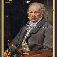 Rwanda 1975 Espana 75 Stamp Exhibition perf m/sheet (Goya by Lopez) unmounted mint SG MS 641d