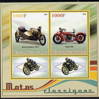 Mali 2013 Classic Motorcycles perf sheetlet containing two values & two labels unmounted mint