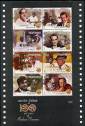 India 2013 Centenary of Indian Cinema #4 perfsheetlet containing 9 values unmounted mint
