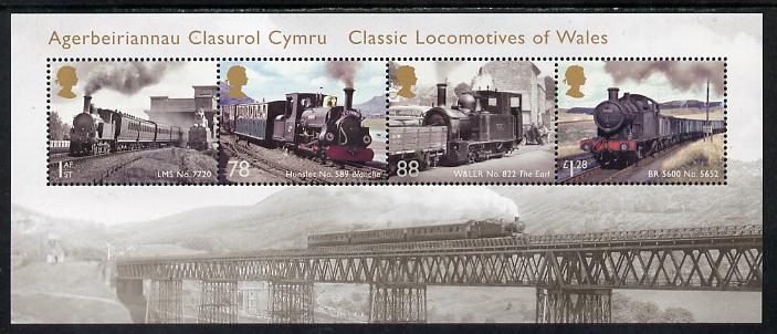 Great Britain 2014 Classic Locomotives of Wales perf m/sheet unmounted mint