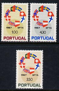 Portugal 1967 EFTA set of 3 unmounted mint, SG1329-31