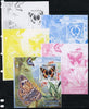 Mozambique 2013 Butterflies #2 - the set of 5 imperf progressive proofs comprising the 4 individual colours plus all 4-colour composite, unmounted mint