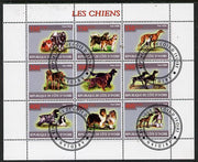 Ivory Coast 2009 Dogs perf sheetlet containing 9 values fine cto used