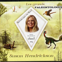 Mali 2014 Famous Paleontologists & Dinosaurs - Susan Hendrickson imperf s/sheet containing one diamond shaped value unmounted mint