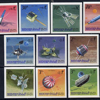 Manama 1968 Satellites & Spacecraft imperf set of 10 (Mi 87-96B) unmounted mint