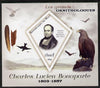 Mali 2014 Famous Ornithologists & Birds - Charles Lucien Bonaparte imperf s/sheet containing one diamond shaped value unmounted mint