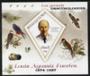 Mali 2014 Famous Ornithologists & Birds - Louis Agassiz Fuertes imperf s/sheet containing one diamond shaped value unmounted mint