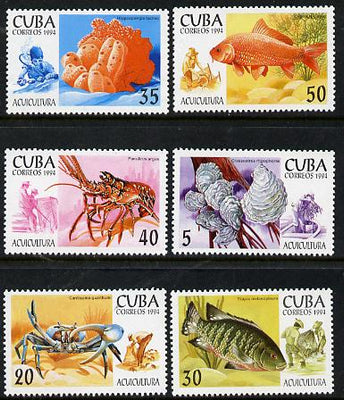 Cuba 1994 Aquaculture set of 6 unmounted mint Mi 3749-54, SG 3894-99