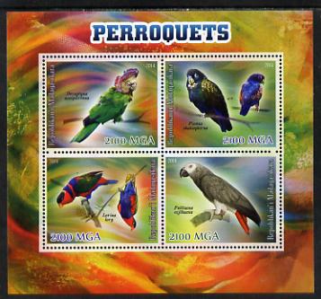 Madagascar 2014 Parrots perf sheetlet containing 4 values unmounted mint