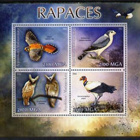 Madagascar 2014 Birds of Prey perf sheetlet containing 4 values unmounted mint