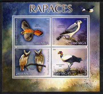 Madagascar 2014 Birds of Prey perf sheetlet containing 4 values unmounted mint