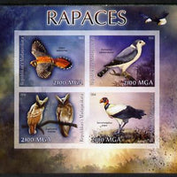 Madagascar 2014 Birds of Prey imperf sheetlet containing 4 values unmounted mint