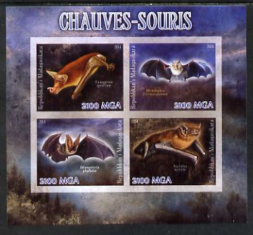 Madagascar 2014 Bats imperf sheetlet containing 4 values unmounted mint