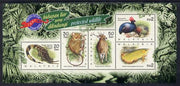 Malaysia 1997 Stamp Week - Endangered Wildlife perf sheetlet containing 5 values unmounted mint, SG MS 672