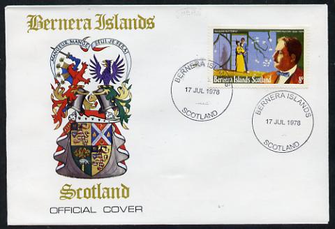 Bernera 1978 Giacomo Puccini perf 8p on Official unaddressed cover with first day cancel