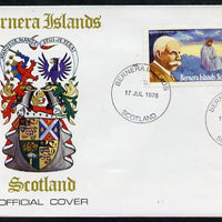 Bernera 1978 Sir Edward Elgar perf 10p on Official unaddressed cover with first day cancel