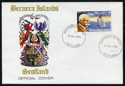 Bernera 1978 Sir Edward Elgar perf 10p on Official unaddressed cover with first day cancel