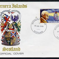 Bernera 1978 Sir Edward Elgar imperf 10p on Official unaddressed cover with first day cancel