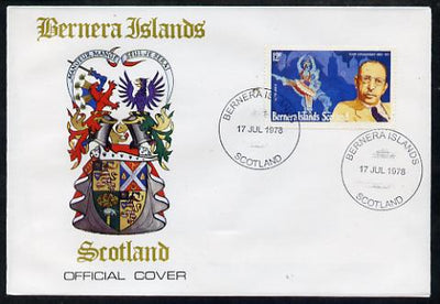 Bernera 1978 Igor Stravinsky perf 12p on Official unaddressed cover with first day cancel