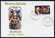 Bernera 1978 Ludwig Van Beethoven imperf 40p on Official unaddressed cover with first day cancel
