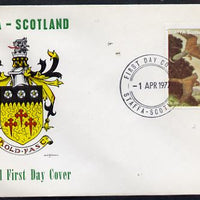 Staffa 1977 Kestrel perf 1.5p on Official unaddressed cover with first day cancel