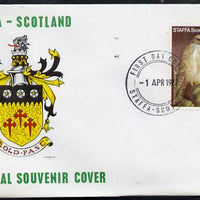 Staffa 1977 Greenland Gyrfalcon perf 3.5p on Official unaddressed cover with first day cancel