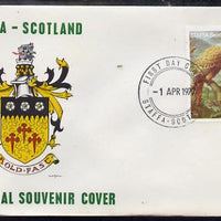 Staffa 1977 Kite perf 10p on Official unaddressed cover with first day cancel