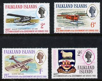 Falkland Islands 1969 Government Air Service set of 4 unmounted mint, SG 246-49