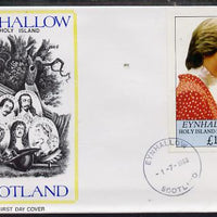 Eynhallow 1982 Princess Di's 21st Birthday imperf souvenir sheet (£1 value) on special cover with first day cancels