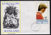 Eynhallow 1982 Princess Di's 21st Birthday imperf souvenir sheet (£1 value) on special cover with first day cancels
