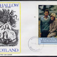 Eynhallow 1982 Princess Di's 21st Birthday imperf deluxe sheet (£2 value) on special cover with first day cancels