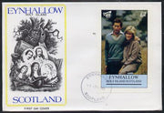 Eynhallow 1982 Princess Di's 21st Birthday imperf deluxe sheet (£2 value) on special cover with first day cancels