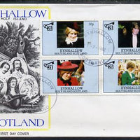 Eynhallow 1982 Princess Di's 21st Birthday perf sheetlet containing set of 4 values on special cover with first day cancels