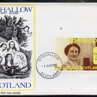 Eynhallow 1985 Life & Times of HM Queen Mother imperf souvenir sheet (£1 value) on special cover with first day cancels