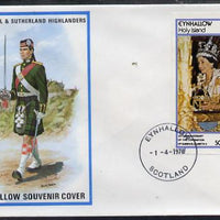 Eynhallow 1978 Coronation 25th Anniversary imperf souvenir sheet (£1 value) on special cover with first day cancels