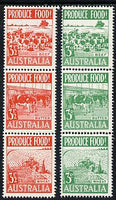Australia 1953 Food Production set of 6 in 2 se-tenant strips unmounted mint, SG 255-60