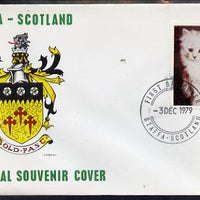 Staffa 1979 Cats - Angora 14p perf on cover with first day cancel