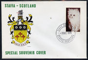 Staffa 1979 Cats - Angora 14p perf on cover with first day cancel