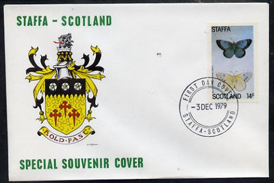 Staffa 1979 Butterflies - Pale Clouded & Yellow 14p perf on cover with first day cancel