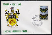 Staffa 1979 Butterflies - Cyane or Zigzag 21p perf on cover with first day cancel