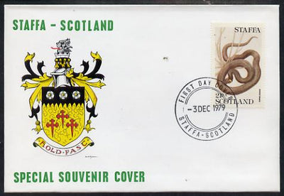 Staffa 1979 Snakes - Grass Snake 21p perf on cover with first day cancel