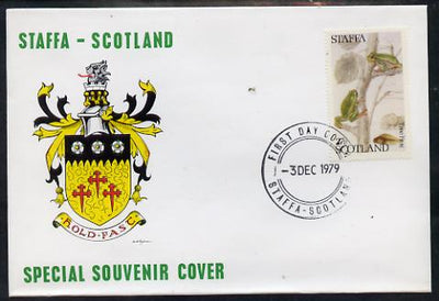 Staffa 1979 Frogs - Tree Frog 27p perf on cover with first day cancel