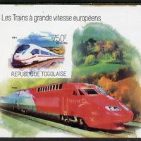 Togo 2013 European High Speed Trains - Ice 3 imperf s/sheet unmounted mint. Note this item is privately produced and is offered purely on its thematic appeal