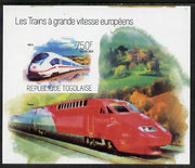 Togo 2013 European High Speed Trains - Ice 3 imperf s/sheet unmounted mint. Note this item is privately produced and is offered purely on its thematic appeal