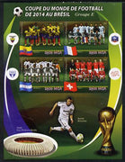 Madagascar 2014 Football World Cup in Brazil - Group E perf sheetlet containing 4 values unmounted mint