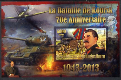 Madagascar 2014 70th Anniversary of Battle of Koursk imperf souvenir sheet unmounted mint