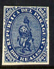 Paraguay 1870 2r light blue (Lion) imperf reprint on gummed paper mounted mint, as SG 3