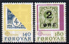 Faroe Islands 1979 Europa (Stamp on Stamp) set of 2 unmounted mint, SG 42-43 (Mi 43-44)