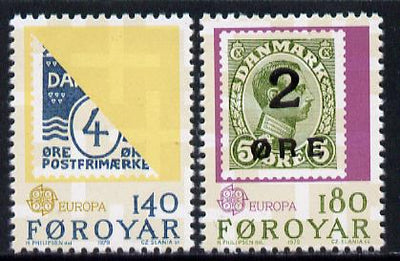 Faroe Islands 1979 Europa (Stamp on Stamp) set of 2 unmounted mint, SG 42-43 (Mi 43-44)